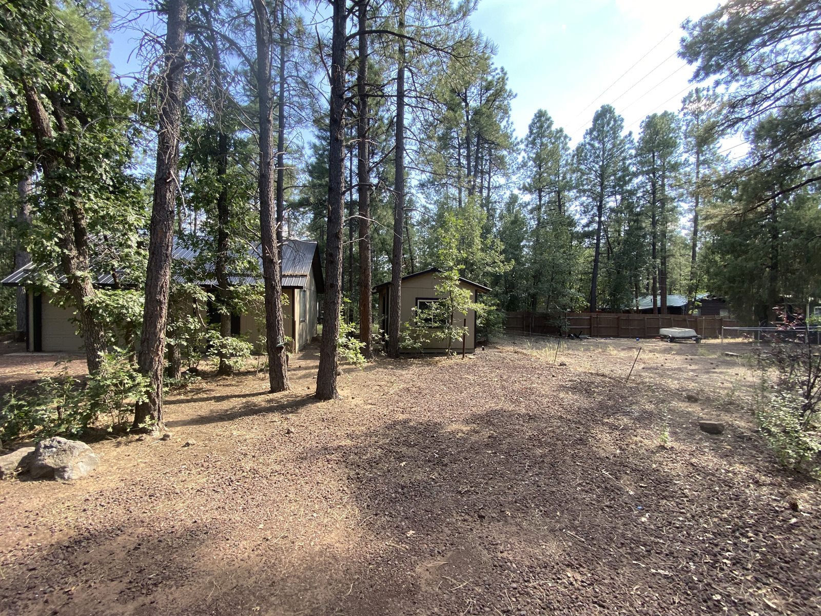 A cleaned wooded property in the White Mountains
